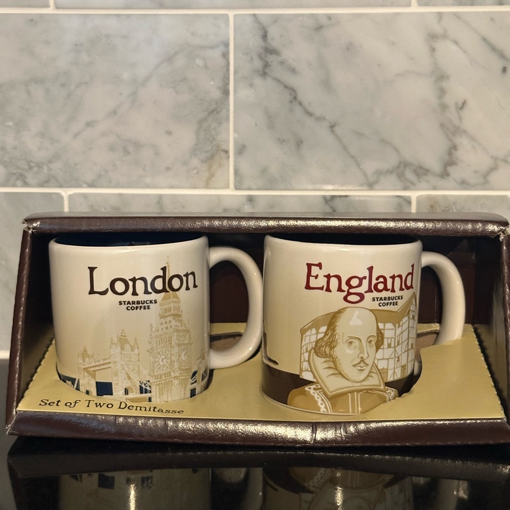 Starbucks London & England Demitasse Mug Set - Cream and Brown